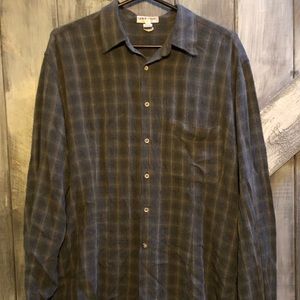 Giorgio Armani Grey Button Down Shirt 16 1/2 x 42